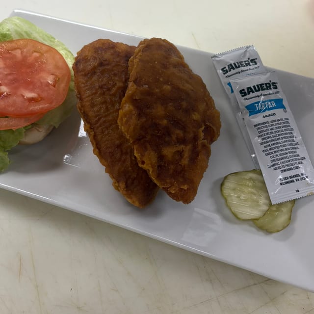 Fish Patty Sandwich.