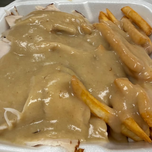 Hot Roast Beef or Turkey Sandwich.